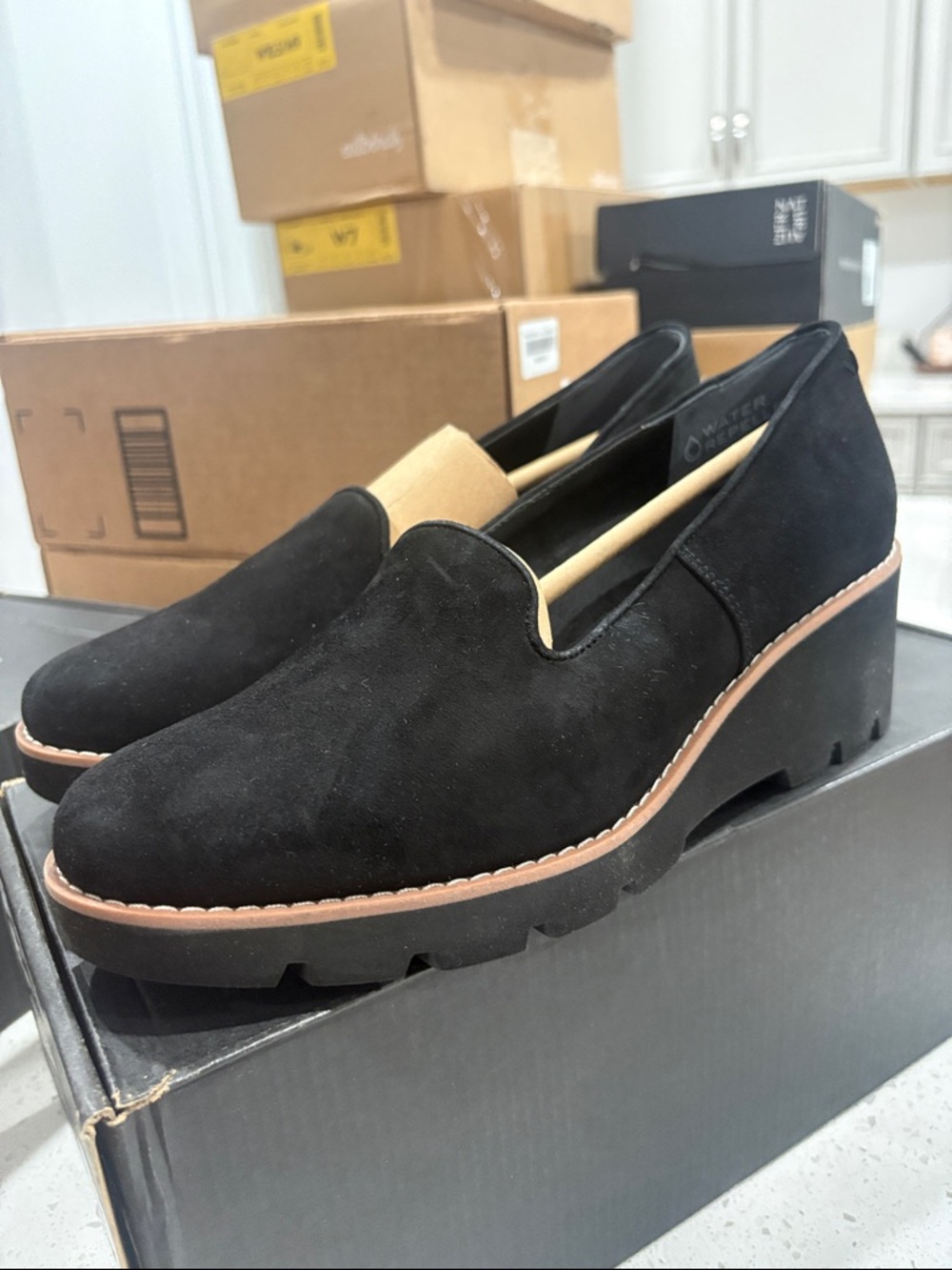 Vionic Willa Wedge Women's Slip-On Loafer Moc Wedge Shoes - Picture 5 of 7
